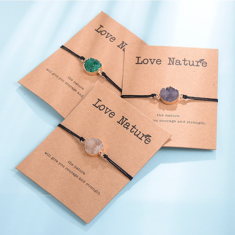 Resin Crystal Stone Bead Bracelet