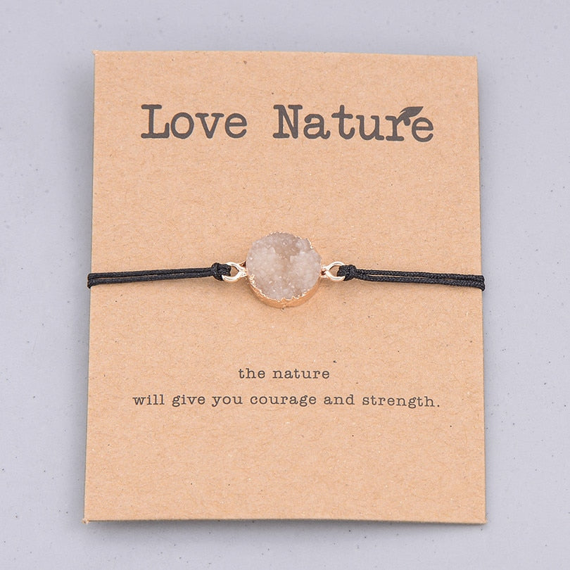 Resin Crystal Stone Bead Bracelet