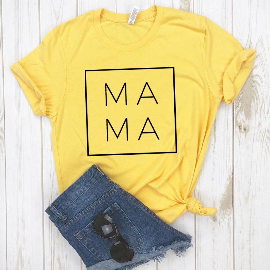 MAMA Square Logo Cotton TShirt freeshipping - Mandala Bloom