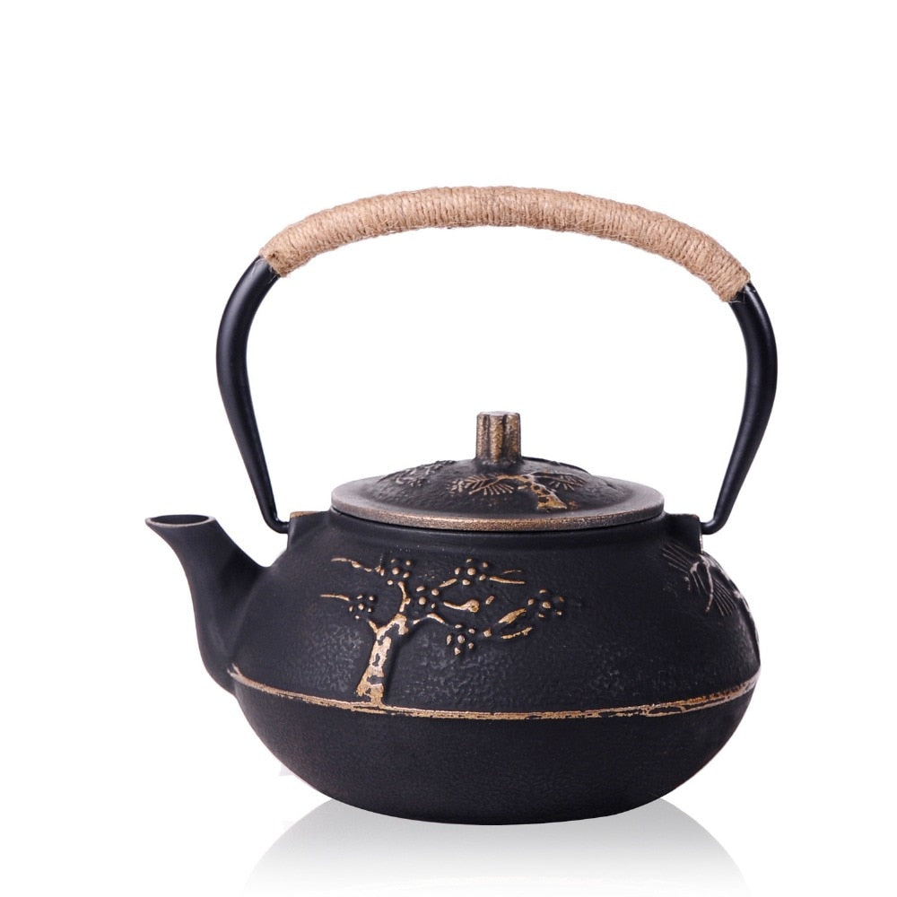 Cast Iron Japanese Tea Pot 900ml Infuser Metal With Strainer Net Filter freeshipping - Mandala Bloom