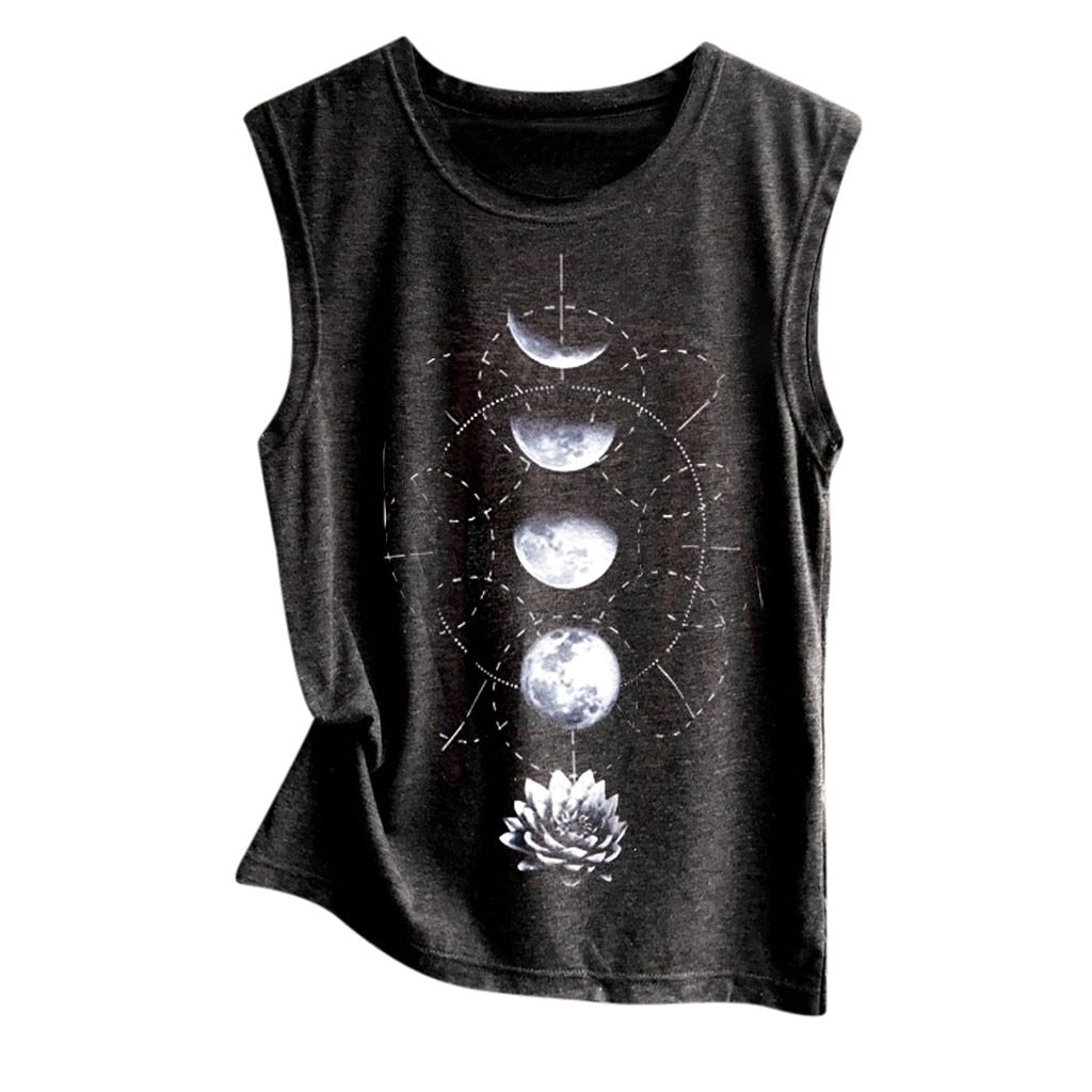 Moon Phase Print Tank Top