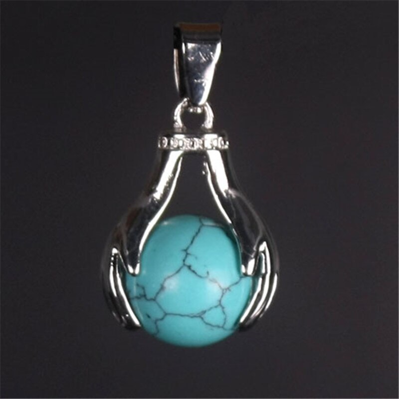 Natural Gem Quartz Crystal In Palm Reiki Chakra Healing Charms Pendants Dangle Hold Ball Beads freeshipping - Mandala Bloom