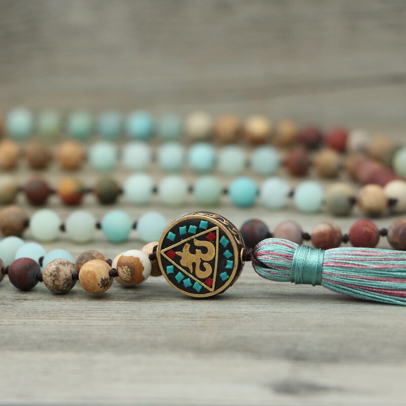 Natural Stone 108 Mala Bead Necklace freeshipping - Mandala Bloom