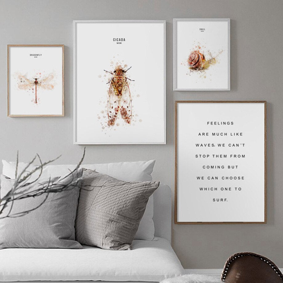 Dragonfly Quotes Wall Art Canvas freeshipping - Mandala Bloom