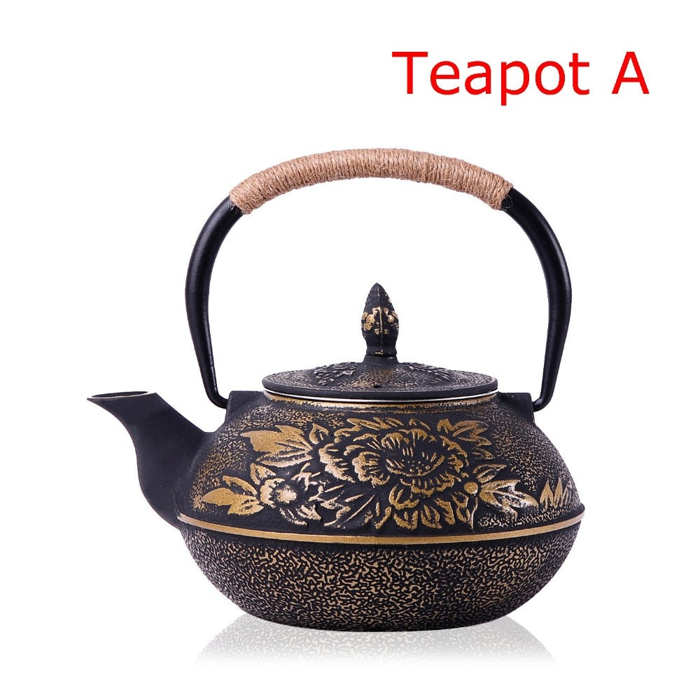 Cast Iron Japanese Tea Pot 900ml Infuser Metal With Strainer Net Filter freeshipping - Mandala Bloom