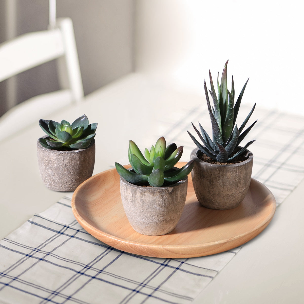 Artificial Succulent Plants Mini Artificial Pots freeshipping - Mandala Bloom