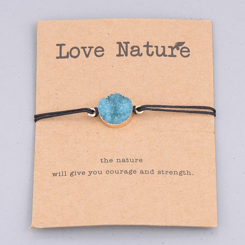 Resin Crystal Stone Bead Bracelet