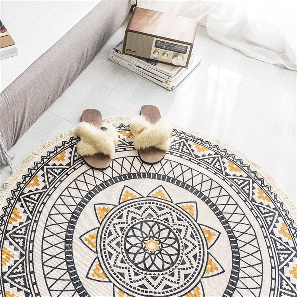 Mandala Round Rug freeshipping - Mandala Bloom