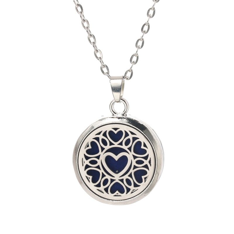 Stainless Steel Aroma Box Pendant Necklace Aromatherapy Essential Oil Diffuser Locket freeshipping - Mandala Bloom