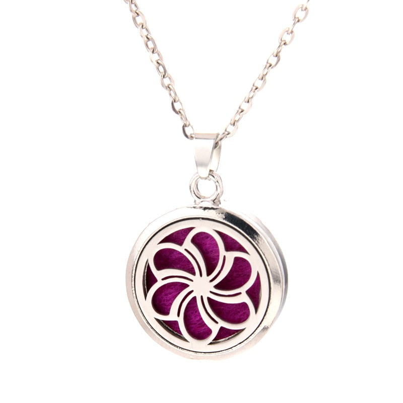 Stainless Steel Aroma Box Pendant Necklace Aromatherapy Essential Oil Diffuser Locket freeshipping - Mandala Bloom