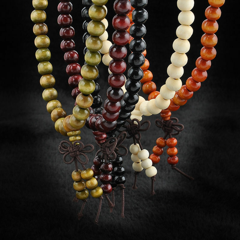 6mm Natural Sandalwood Buddhist Buddha Meditation Mala Bead Bracelet
