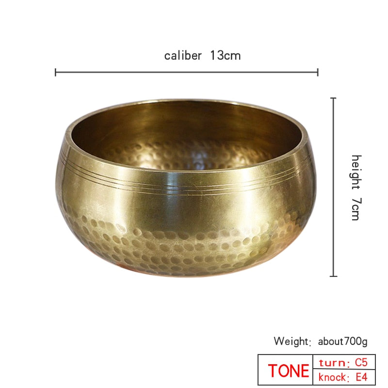 Nepal handmade Tibet Buddha sound bowl Yoga Meditation Chanting Bowl Brass Chime Handicraft music therapy Tibetan Singing Bowl freeshipping - Mandala Bloom