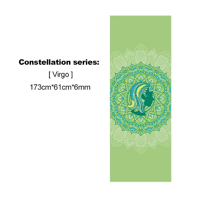 Constellation Printed Yoga Mat 6MM Beginner Non-slip Fitness Mat for Gym Home Travel Pad freeshipping - Mandala Bloom