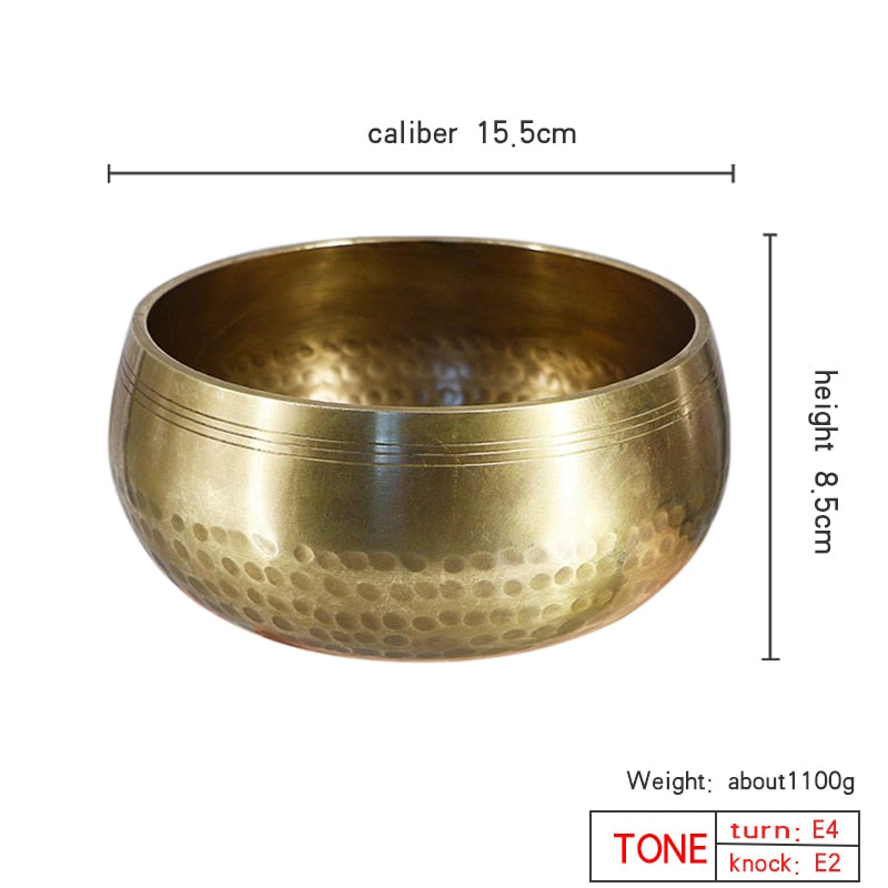 Nepal handmade Tibet Buddha sound bowl Yoga Meditation Chanting Bowl Brass Chime Handicraft music therapy Tibetan Singing Bowl freeshipping - Mandala Bloom