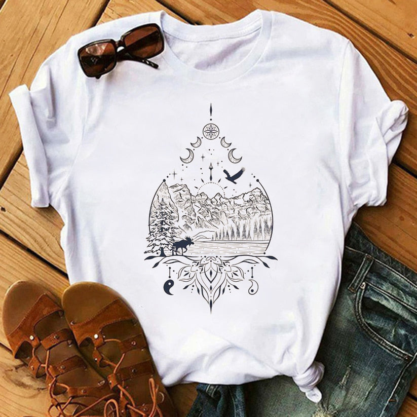 Moon Print T-shirt