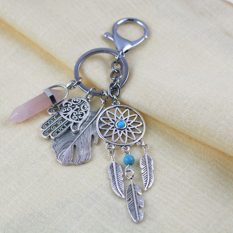 Handmade Dream Catcher Keychain freeshipping - Mandala Bloom