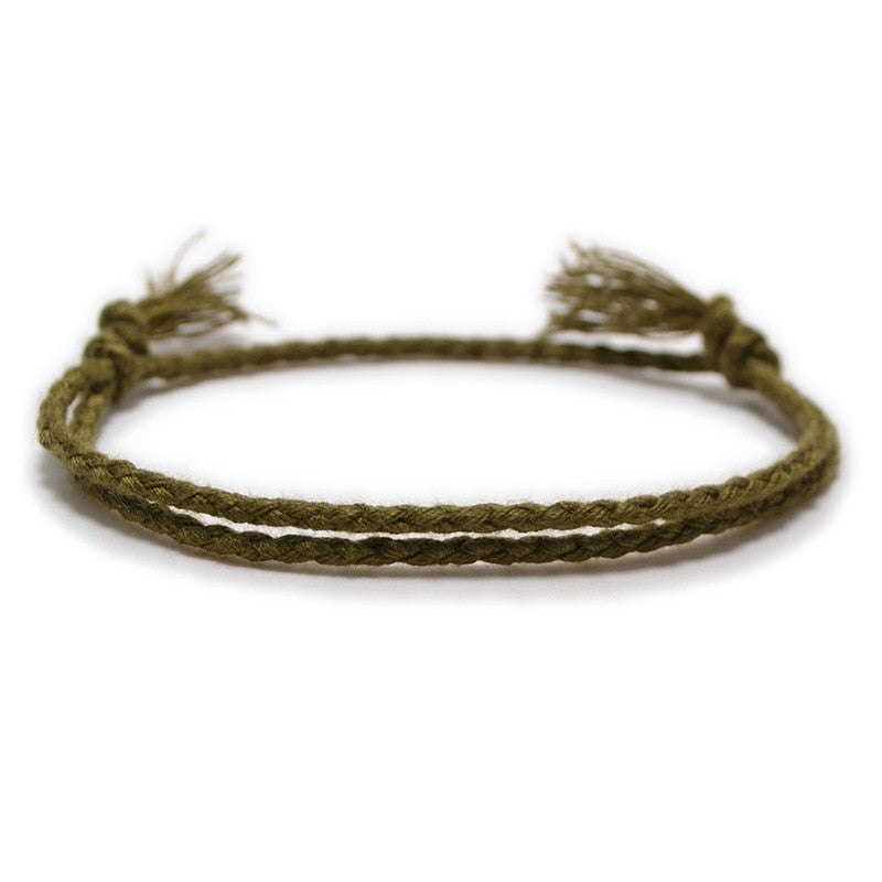Simple Woven Cotton Rope String Bracelet Pray Yoga Handmade