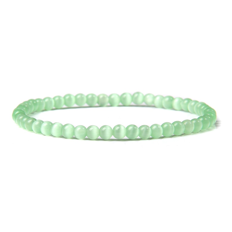 4mm Chakra Beads Energy Bracelet Natural Round Agates Onyx Stone Stretch Bracelet