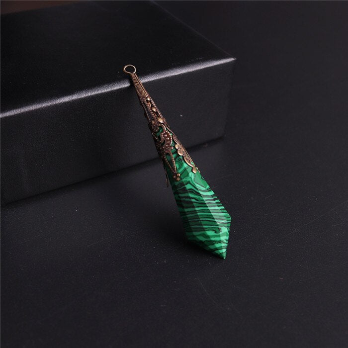 1PC High Quality Natural Stone Lapis Lazuli Facet Reiki Pendulum for Dowsing Pendants Healing Pendule Chakra Crystal Jewelry freeshipping - Mandala Bloom