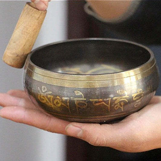 Home Decoration Yoga Tibetan Singing Bowl Himalayan Hand Hammered Chakra Meditation Religion Belief Buddhist freeshipping - Mandala Bloom