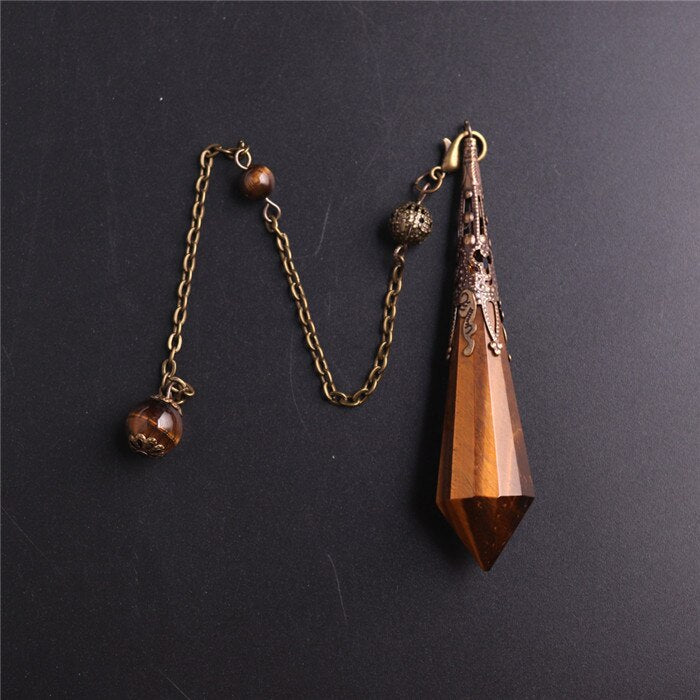 1PC High Quality Natural Stone Lapis Lazuli Facet Reiki Pendulum for Dowsing Pendants Healing Pendule Chakra Crystal Jewelry freeshipping - Mandala Bloom