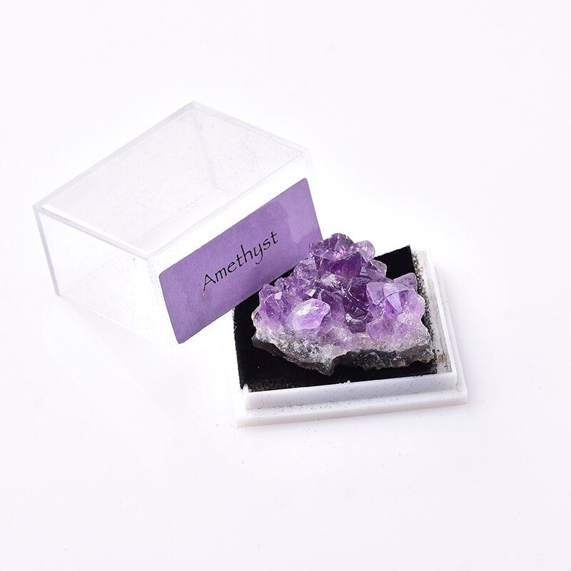 Small Pieces Amethyst Cluster Quartz And Colorful Silicon Carbide Mineral Crystals Healing Reiki freeshipping - Mandala Bloom