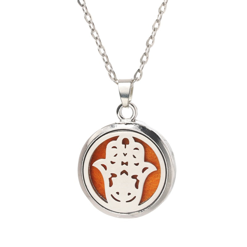 Stainless Steel Aroma Box Pendant Necklace Aromatherapy Essential Oil Diffuser Locket freeshipping - Mandala Bloom