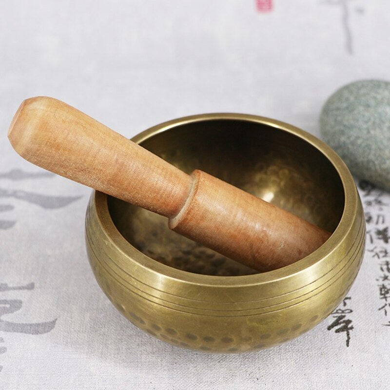 Nepal handmade Tibet Buddha sound bowl Yoga Meditation Chanting Bowl Brass Chime Handicraft music therapy Tibetan Singing Bowl freeshipping - Mandala Bloom
