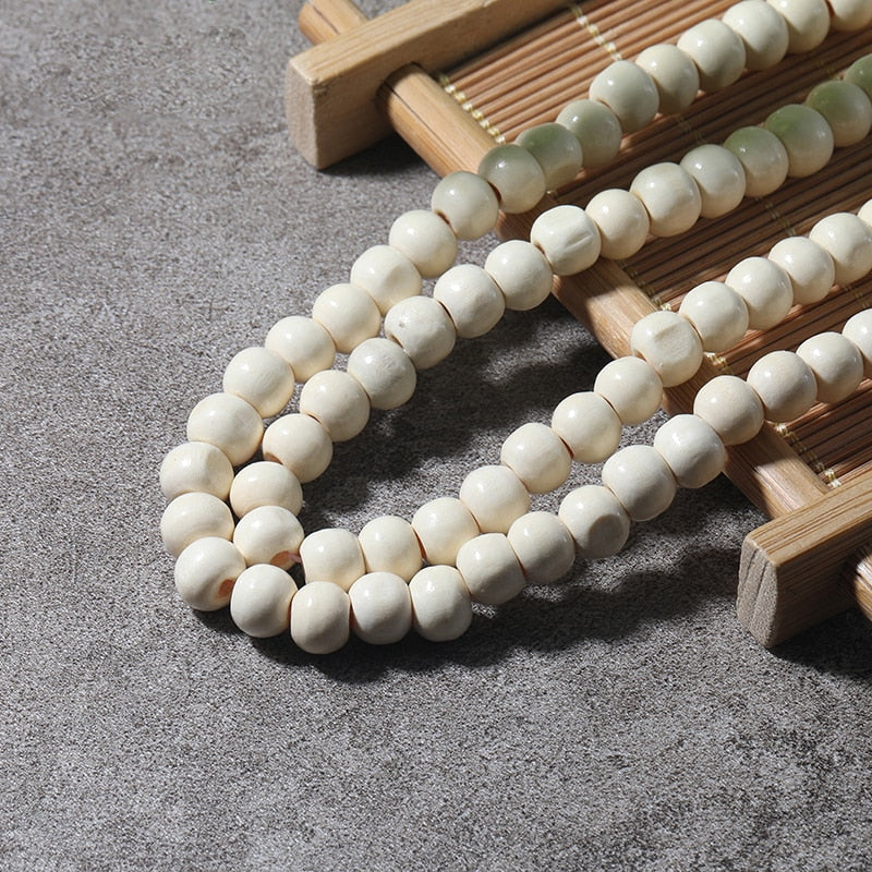 Tiger Eye Wood Mala Bead Necklace Multicolor Tassel Meditation Yoga Energy