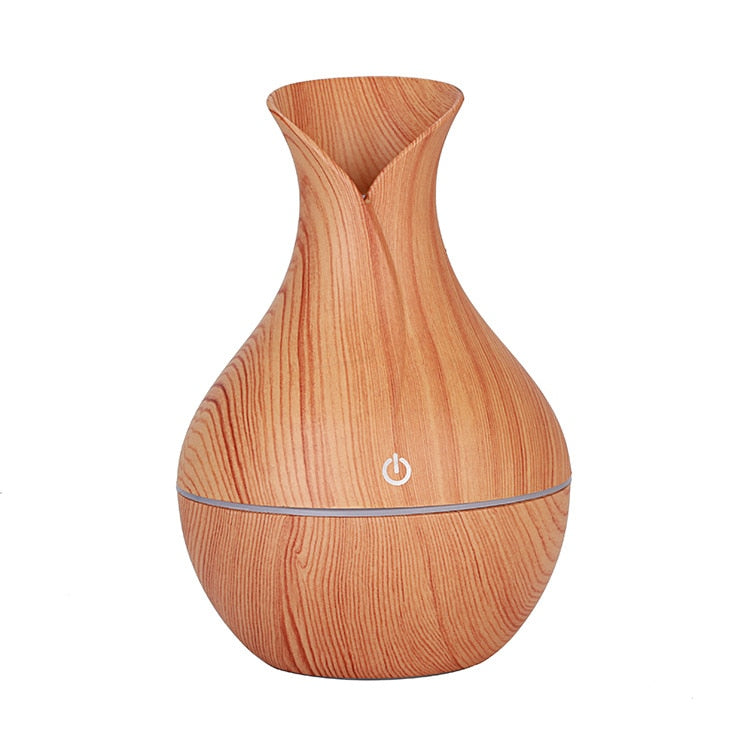 USB Wood Grain Essential Oil Diffuser Ultrasonic Air Humidifier Household Aroma Diffuser Aromatherapy Mist Maker with Light freeshipping - Mandala Bloom