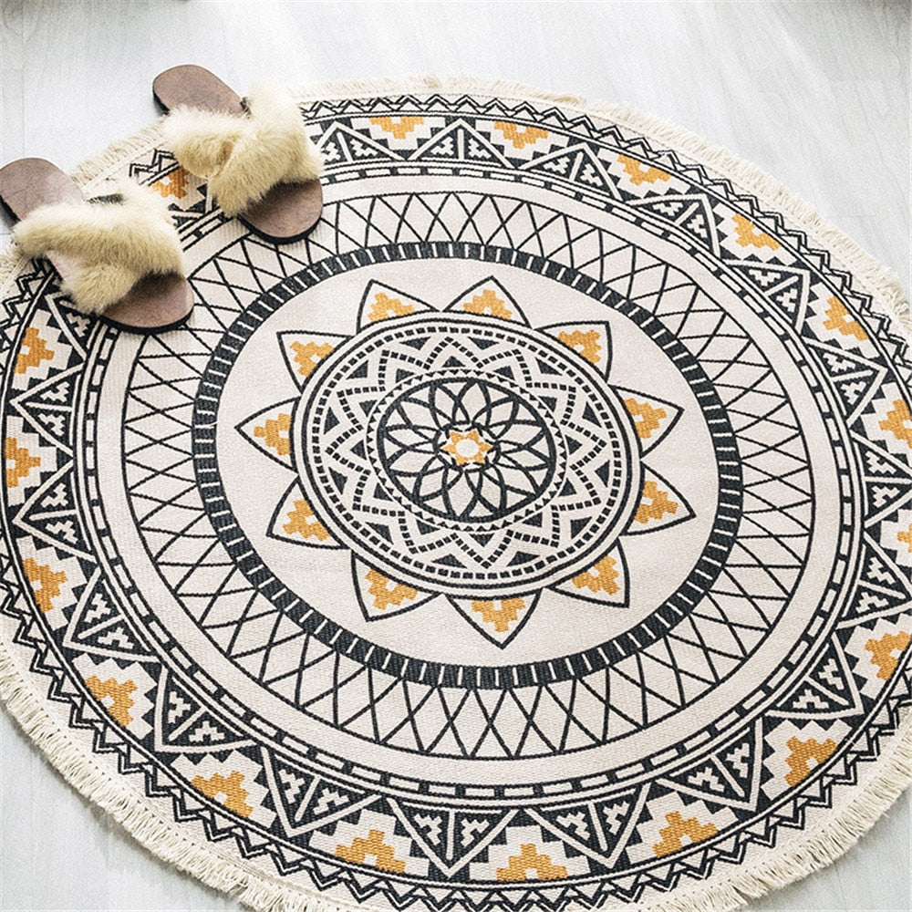 Mandala Round Rug freeshipping - Mandala Bloom