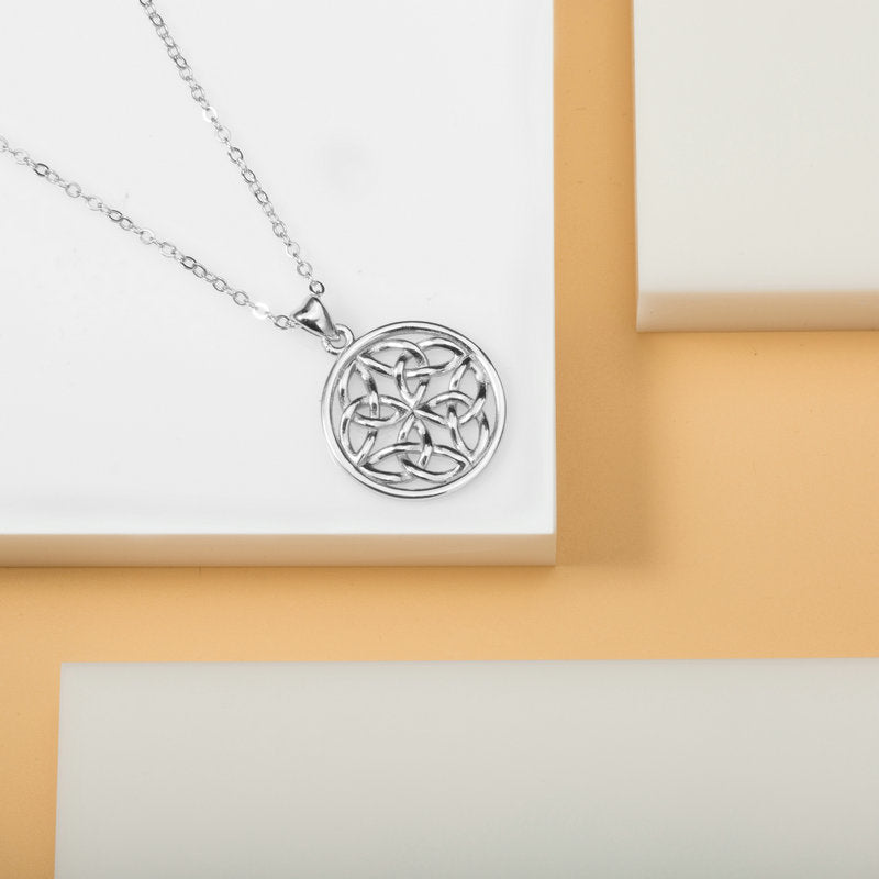 Celtic knot S925 sterling silver necklace pendant
