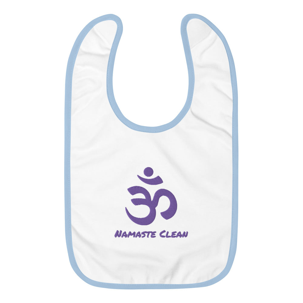 Namaste Clean Embroidered Baby Bib