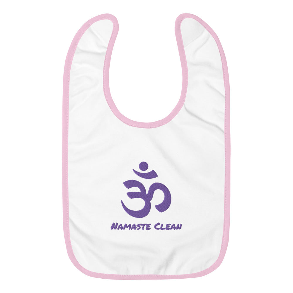 Namaste Clean Embroidered Baby Bib