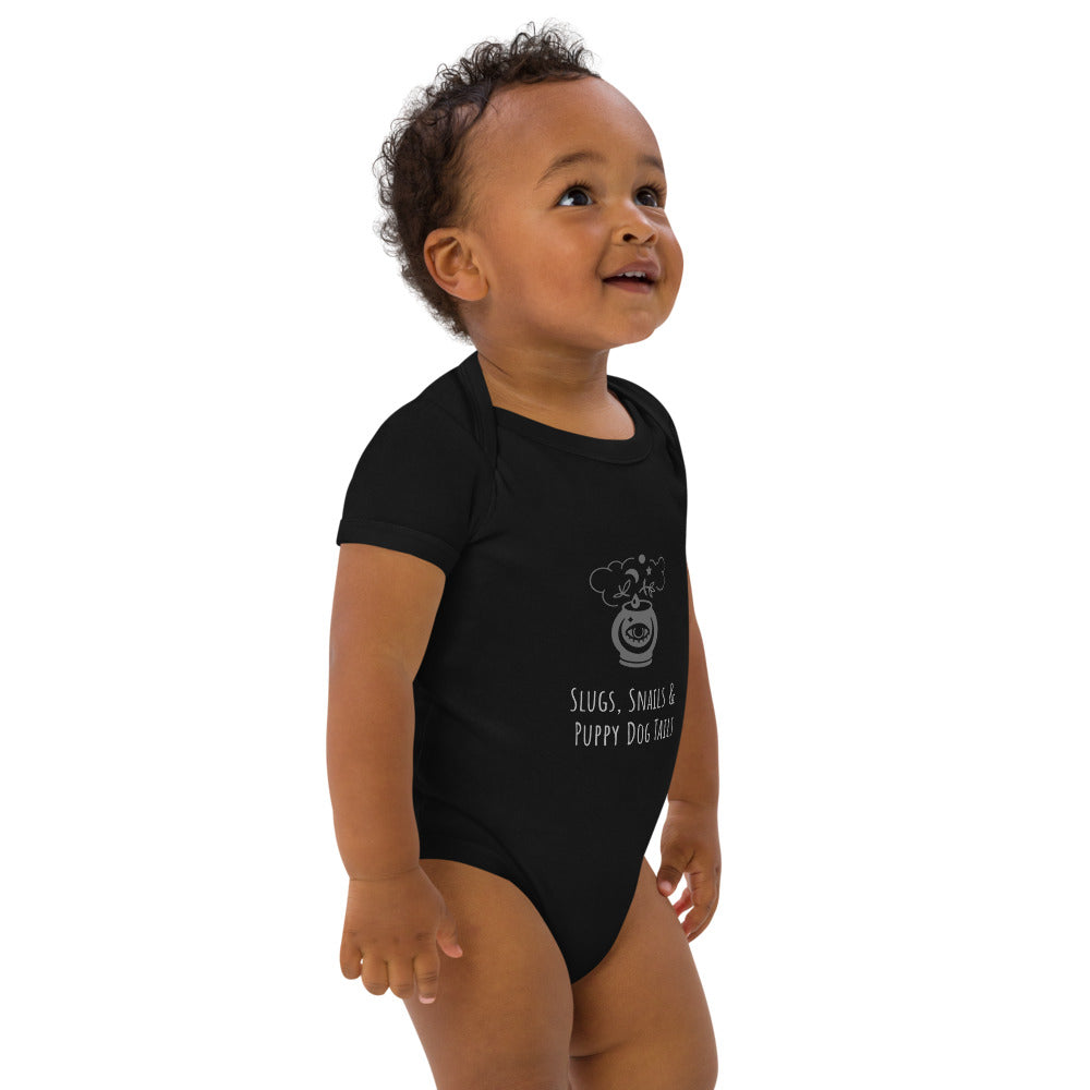 Slugs and Snails Boys Organic cotton baby bodysuit