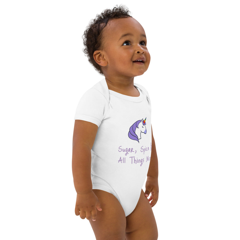 Sugar & Spice Girls Organic cotton baby bodysuit