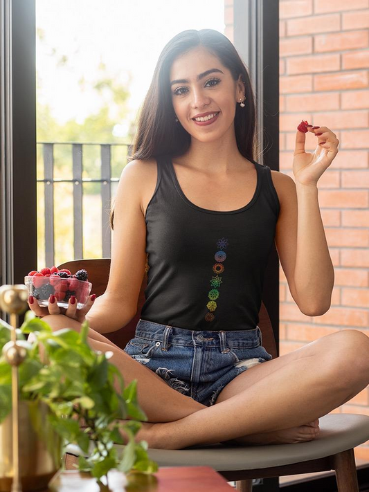 Chakra Symbols In Line Racerback Tank