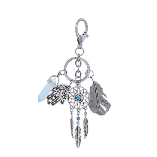Handmade Dream Catcher Keychain freeshipping - Mandala Bloom