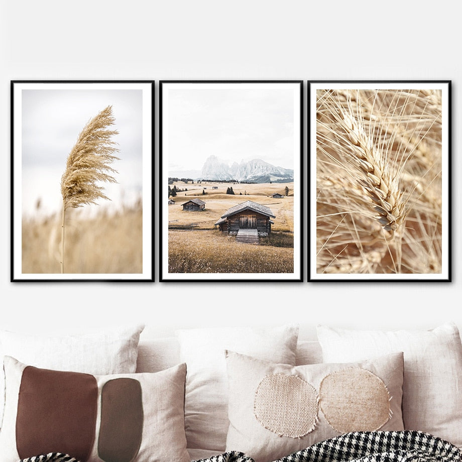 Withered Wheat and Landscape Prints freeshipping - Mandala Bloom