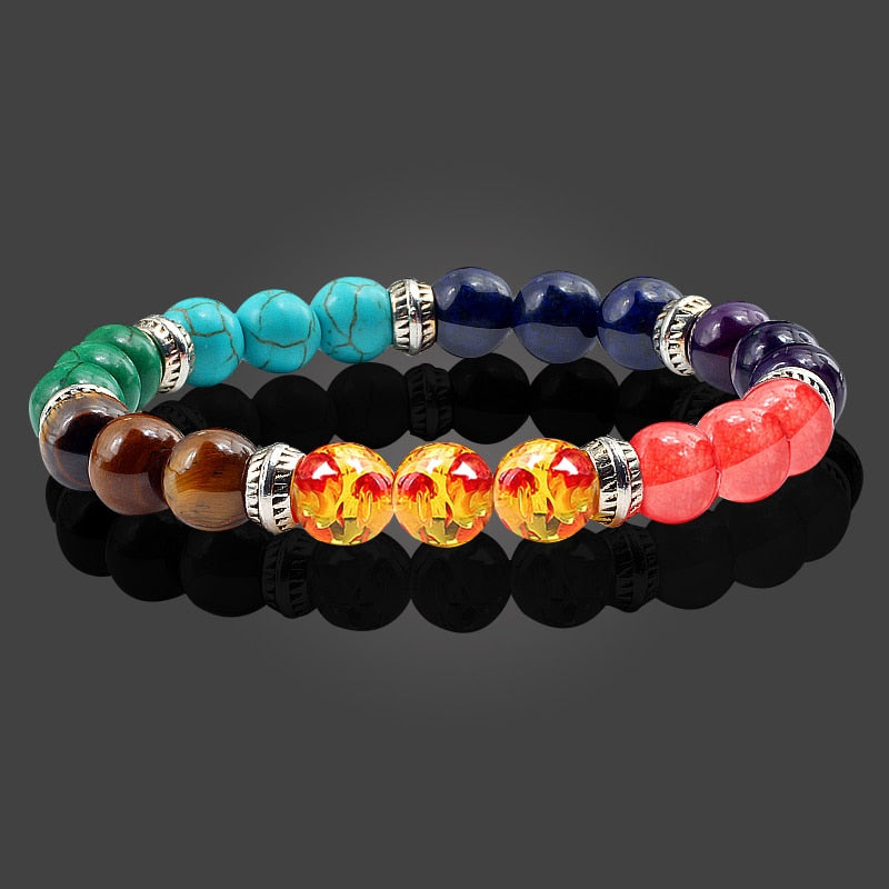 Reiki 7 Chakra Healing Bead Bracelet Natural Stone Mala Pendant Buddha Balance Bracelets for Women Men Yoga Jewelry Dropshipping