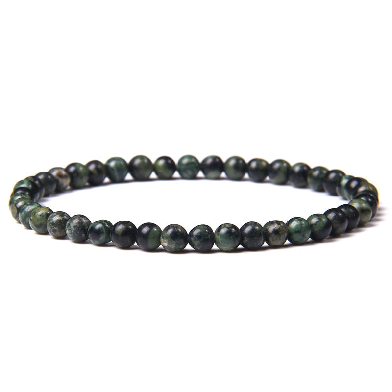 4mm Chakra Beads Energy Bracelet Natural Round Agates Onyx Stone Stretch Bracelet