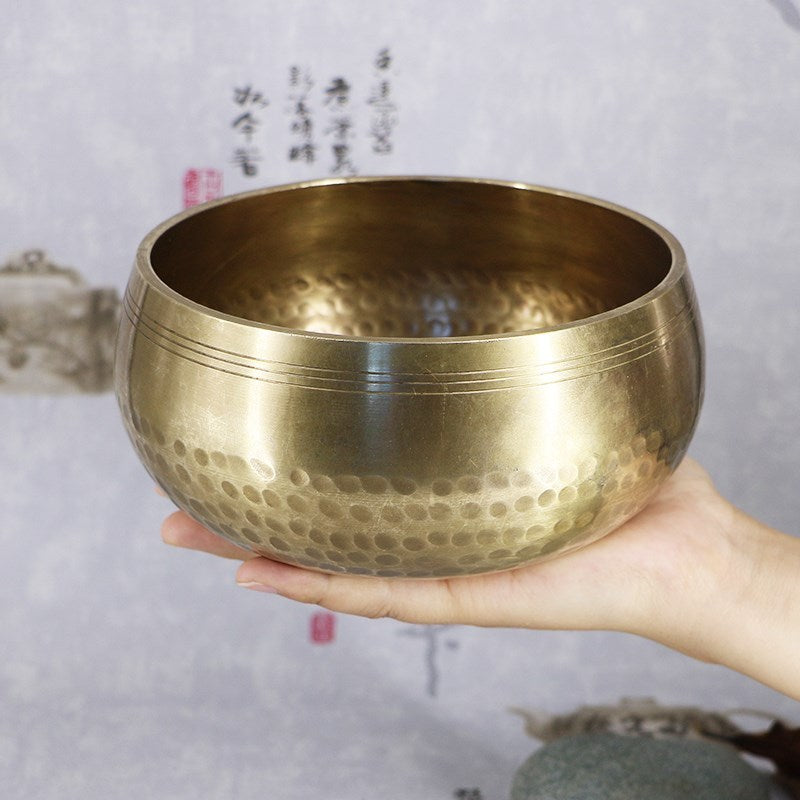 8cm New Copper Crafted Gilt Yoga Singing Bowl Buddhism Tibetan Chakra Meditation freeshipping - Mandala Bloom