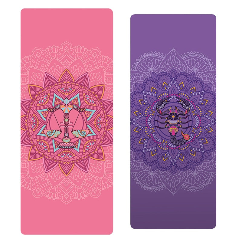 Constellation Printed Yoga Mat 6MM Beginner Non-slip Fitness Mat for Gym Home Travel Pad freeshipping - Mandala Bloom