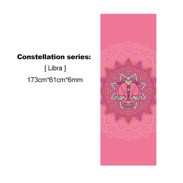 Constellation Printed Yoga Mat 6MM Beginner Non-slip Fitness Mat for Gym Home Travel Pad freeshipping - Mandala Bloom