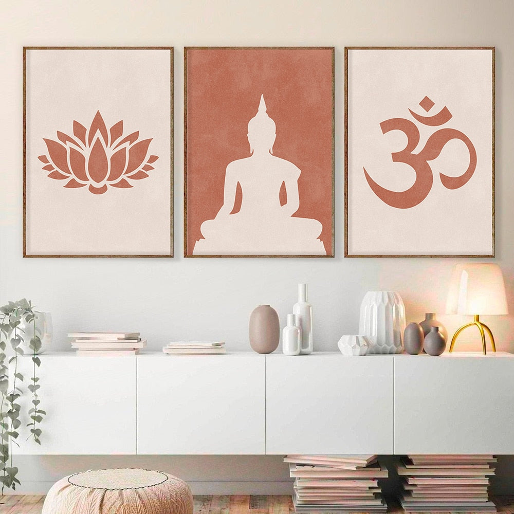 Yoga Meditation Canvas Buddha Print freeshipping - Mandala Bloom