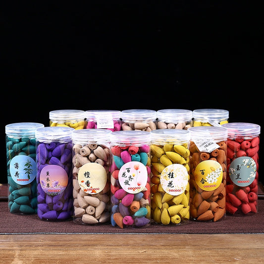 70pcs/Box Incense Cones Incense Holder Pagoda Incense Natural Incense Sticks Tulip Hundred  Flowers Scent Tower Sandalwood Spice freeshipping - Mandala Bloom