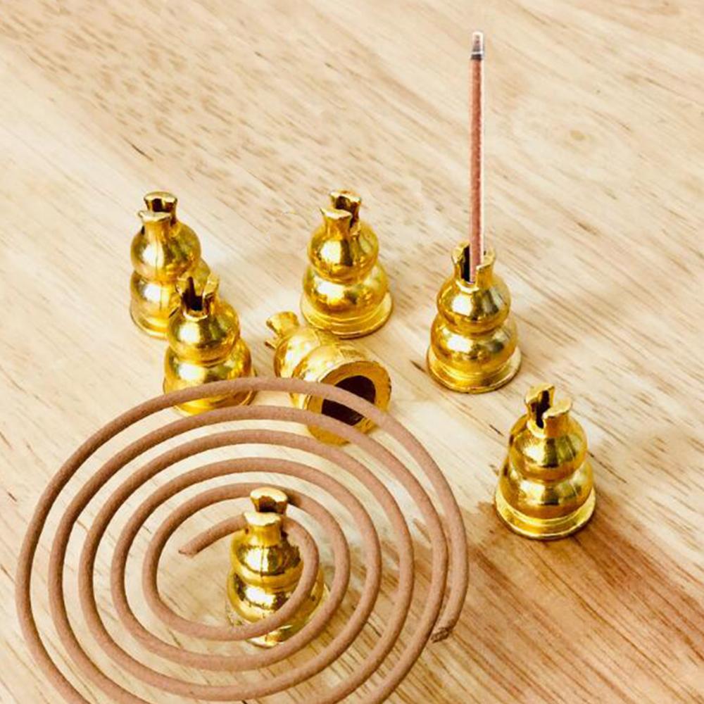 Brass Incense Stick Holder Coils Joss Stick Incenses Holder Stand Mini Gold Gourd Incense Holder freeshipping - Mandala Bloom