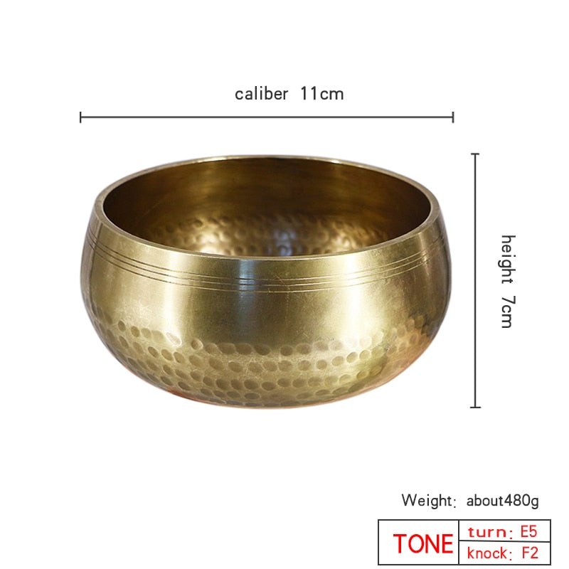 Nepal handmade Tibet Buddha sound bowl Yoga Meditation Chanting Bowl Brass Chime Handicraft music therapy Tibetan Singing Bowl freeshipping - Mandala Bloom