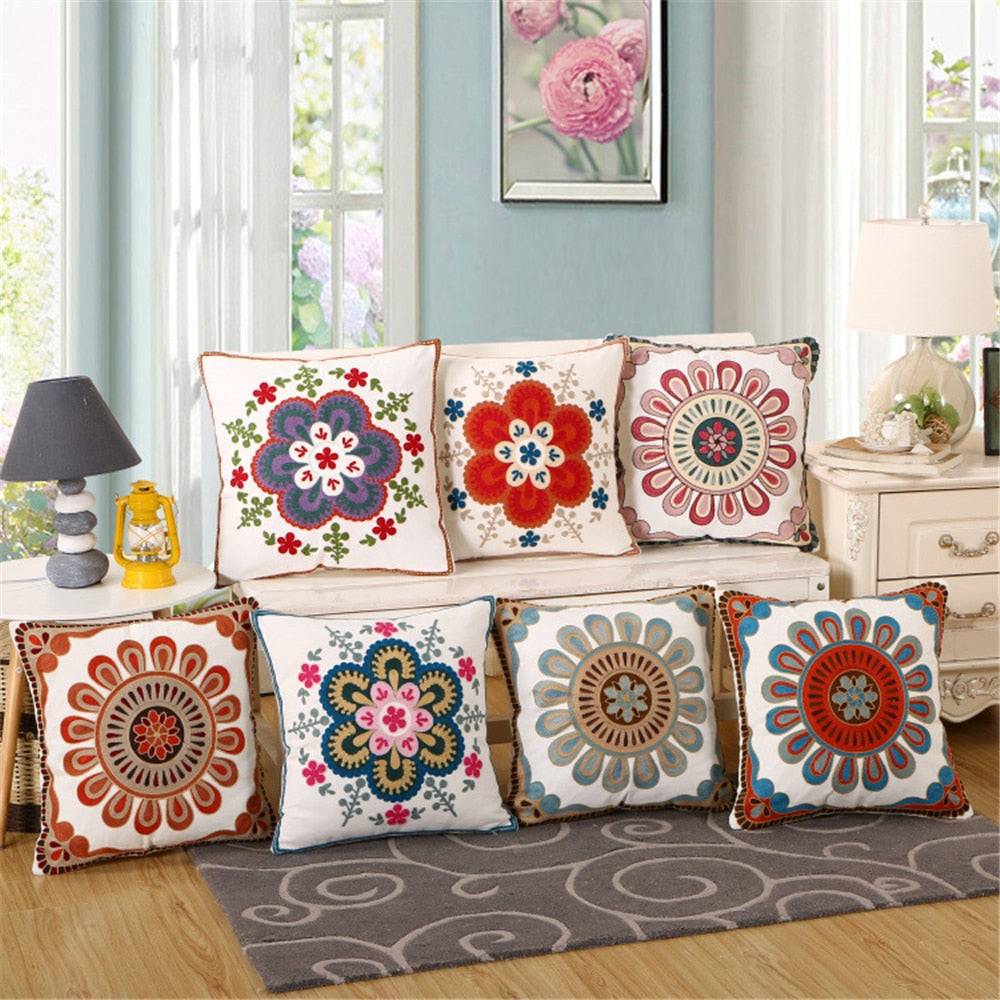 Mandala & Flower Throw Cushions freeshipping - Mandala Bloom