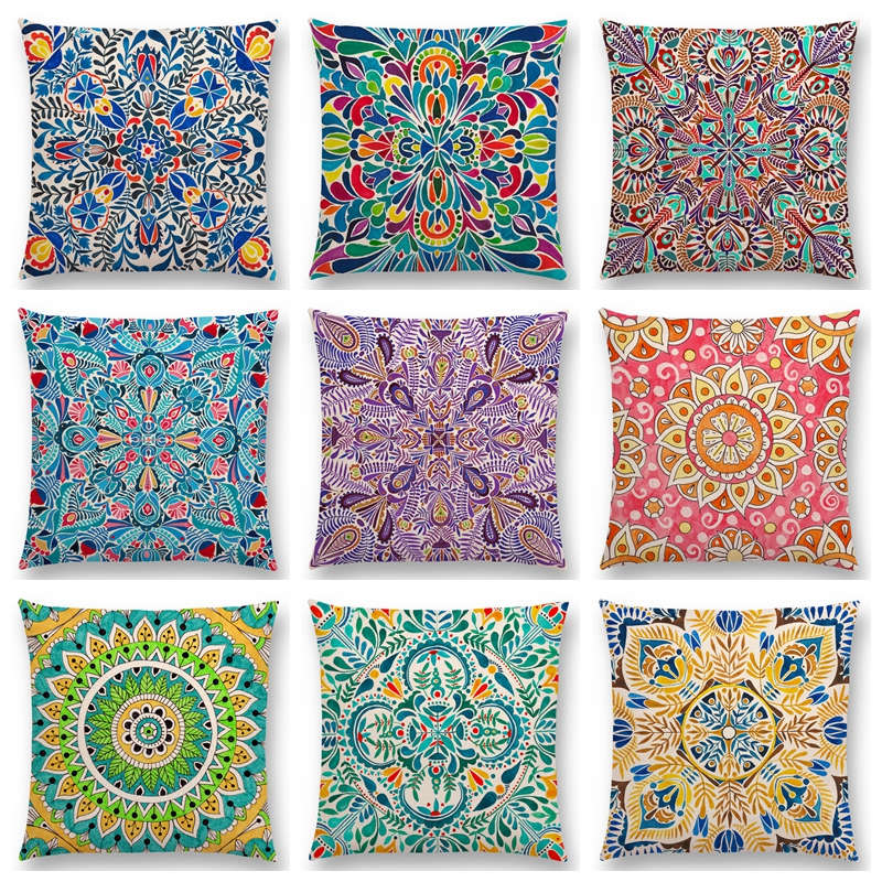 Boho & Mandala Throw Cushions freeshipping - Mandala Bloom